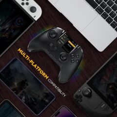 Manba One Kablosuz Gamepad Siyah – 2” Ekran, Manyetik Stand, PC/Switch/Android/iOS Desteği