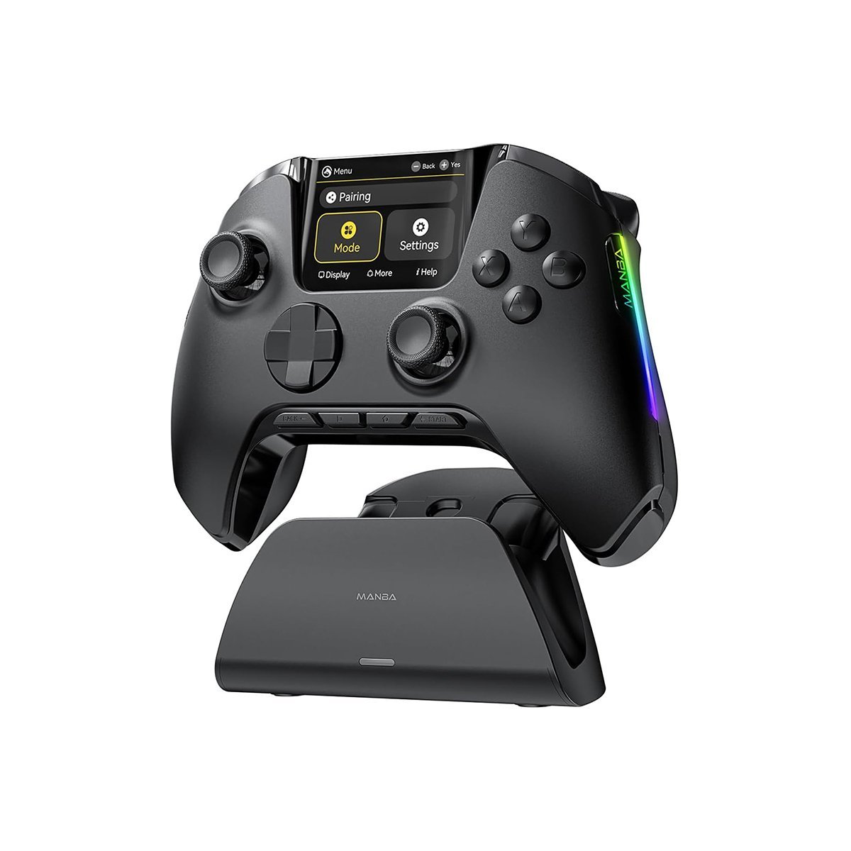 Manba One Kablosuz Gamepad Siyah – 2” Ekran, Manyetik Stand, PC/Switch/Android/iOS Desteği
