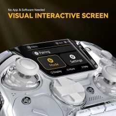 Manba One Kablosuz Gamepad (Beyaz – 2. Nesil) | Ekranlı Bluetooth Oyun Kumandası