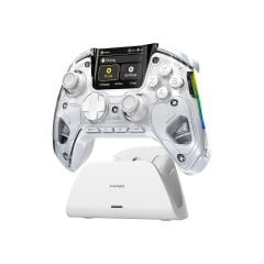 Manba One Kablosuz Gamepad Beyaz – 2” Ekran, Manyetik Stand, PC/Switch/Android/iOS Desteği