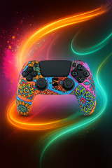 PS5 Uyumlu Silikon Kılıf - Etnik