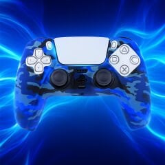PS5 Dualsense Uyumlu Silikon Kol Kılıfı -  Blue Phantom