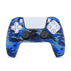 PS5 Dualsense Uyumlu Silikon Kol Kılıfı -  Blue Phantom