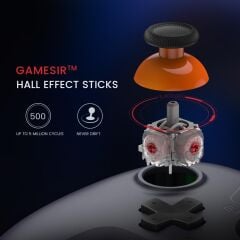 GameSir Nova Lite Kablosuz Oyun Kolu – PC, Steam, Switch, iOS ve Android Uyumlu | Hall Effect Joystick (Space Purple)