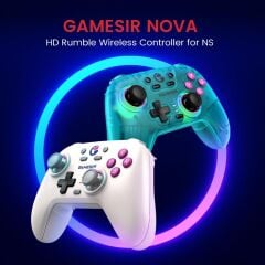 GameSir Nova Serisi Kablosuz Oyun Kolu | RGB Işıklı, PC – Android – iOS – Nintendo Switch Uyumlu (White)