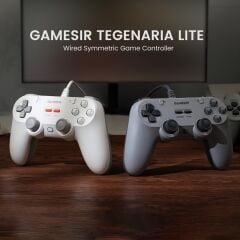 GameSir Tegenaria Lite Kablolu Oyun Kolu - Switch, Android, iOS, PC, Steam Uyumlu (Retro Gri)