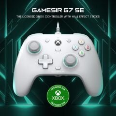 GameSir G7 SE Kablolu Lisanslı Xbox/PC Oyun Kolu | Hall-Effect Stick, Manyetik Faceplate (White)