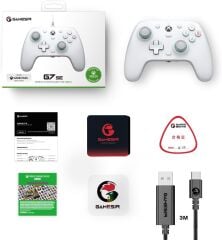 GameSir G7 SE Kablolu Lisanslı Xbox/PC Oyun Kolu | Hall-Effect Stick, Manyetik Faceplate (White)