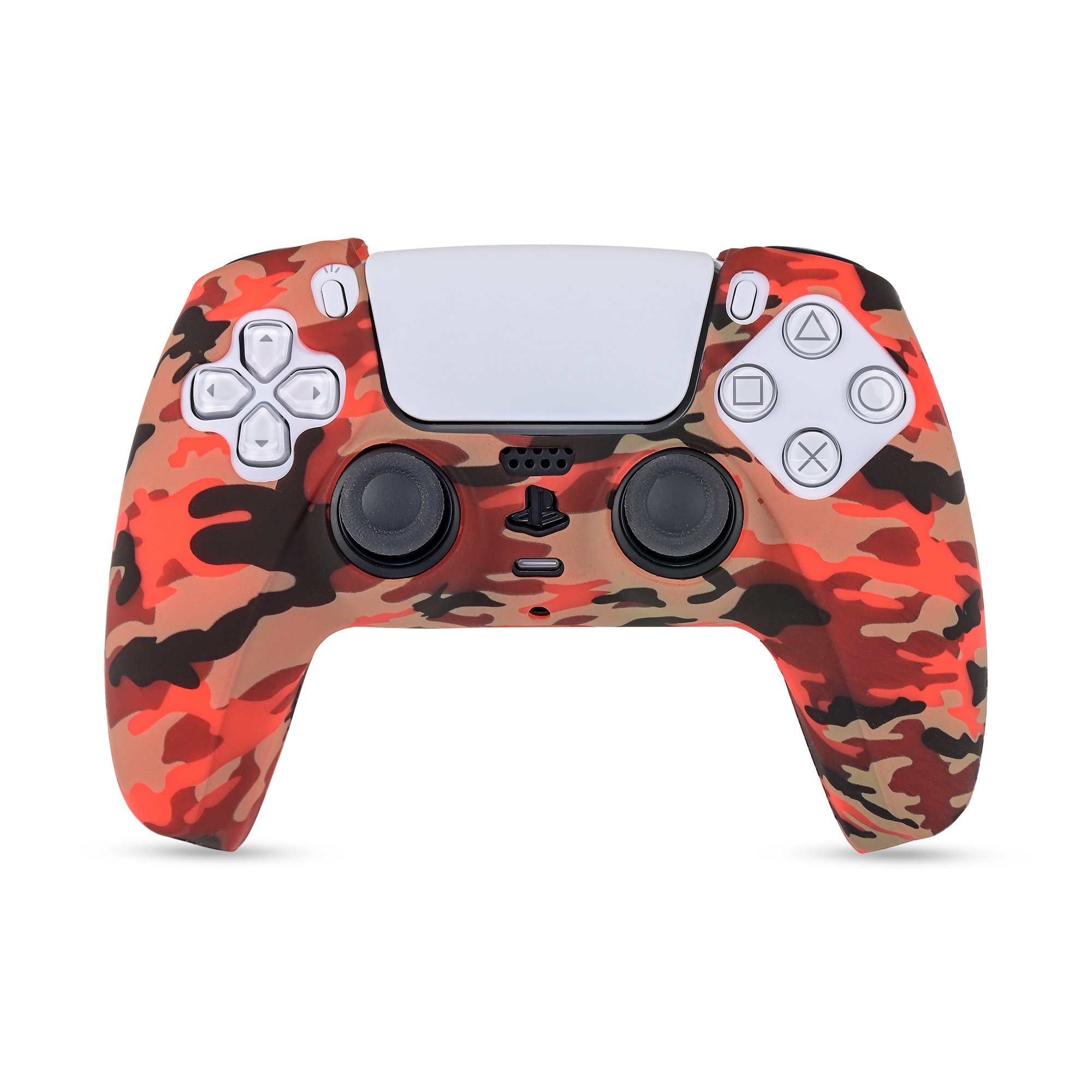 PS5 Dualsense Uyumlu Silikon Kol Kılıfı -  FireCamo Red