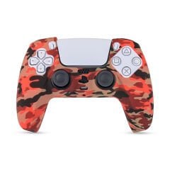 PS5 Dualsense Uyumlu Silikon Kol Kılıfı -  FireCamo Red