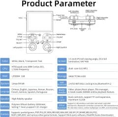 ANBERNIC RG35XX Pro – Retro El Konsolu - Transparent Teal