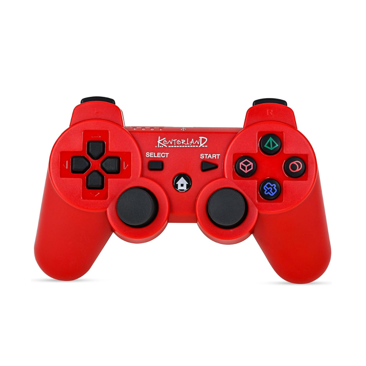 Kontorland P3G - PS3/PC Uyumlu Titreşimli Kablosuz Oyun Kolu GamePad (Kırmızı)